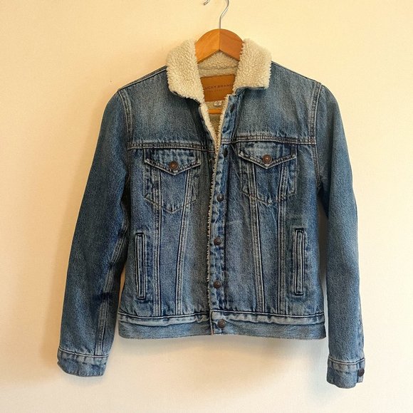 Lucky Brand Jackets & Blazers - Lucky Brand Faux Shearling Lined Denim Trucker Jacket